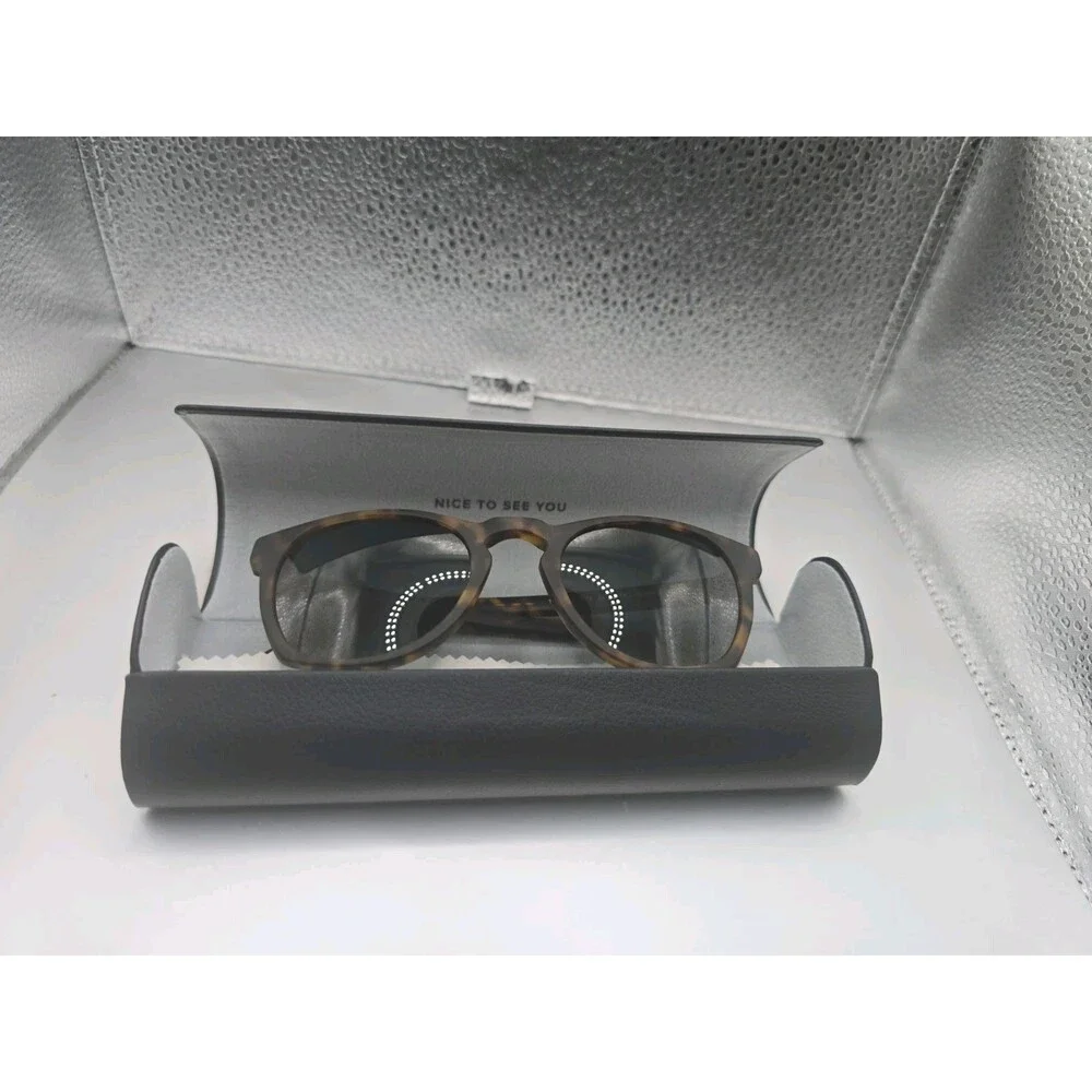 Warby Parker Topper M 939 Hazlenut Tortoise Sunglass, Green Demo Lens 48-21-142